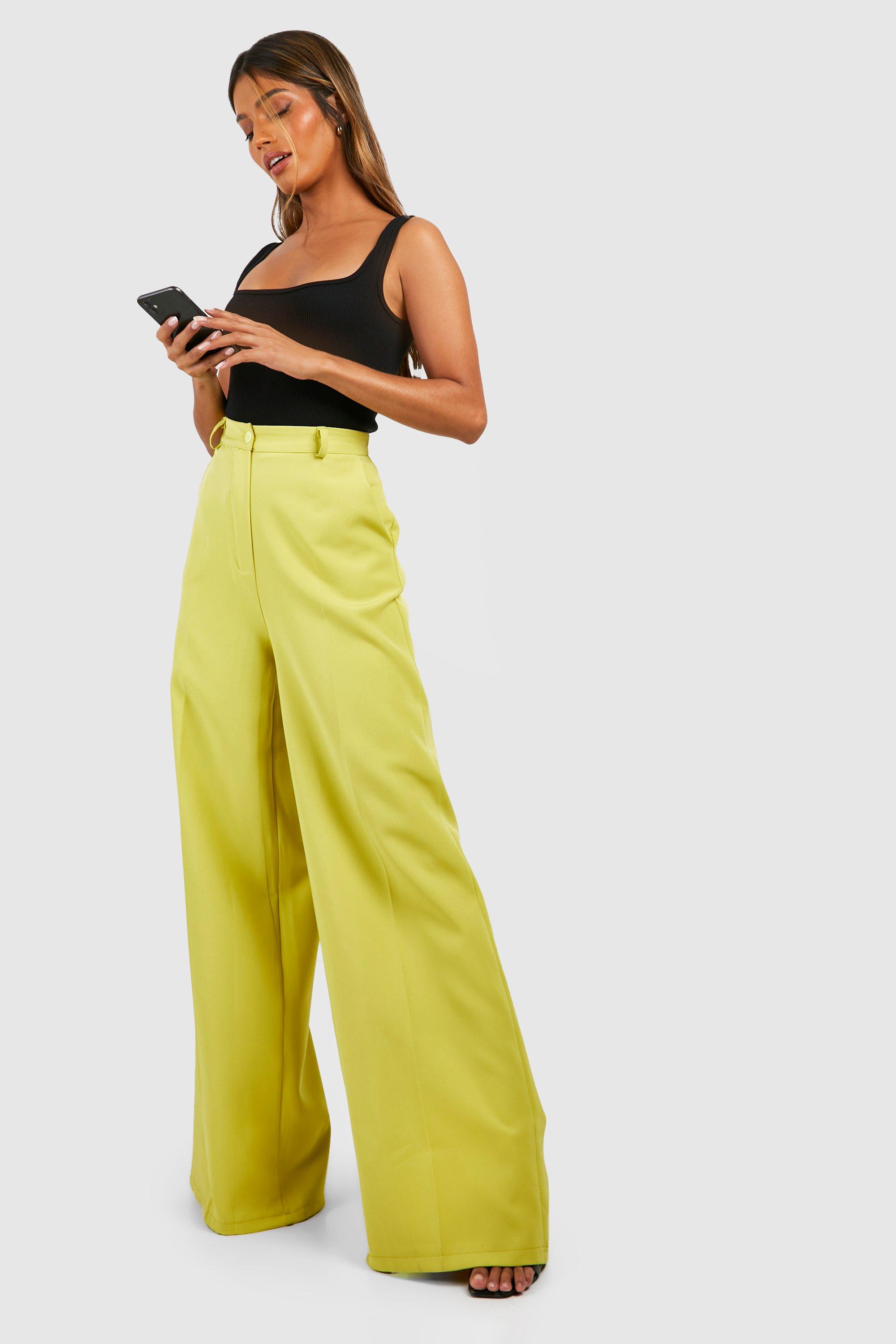 Boohoo shop yellow trousers